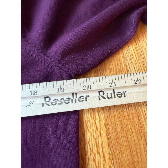 Calvin Klein Purple Long Sleeve Sweater With Ribbed Mock Neck Button Detail - Picture 8 of 10